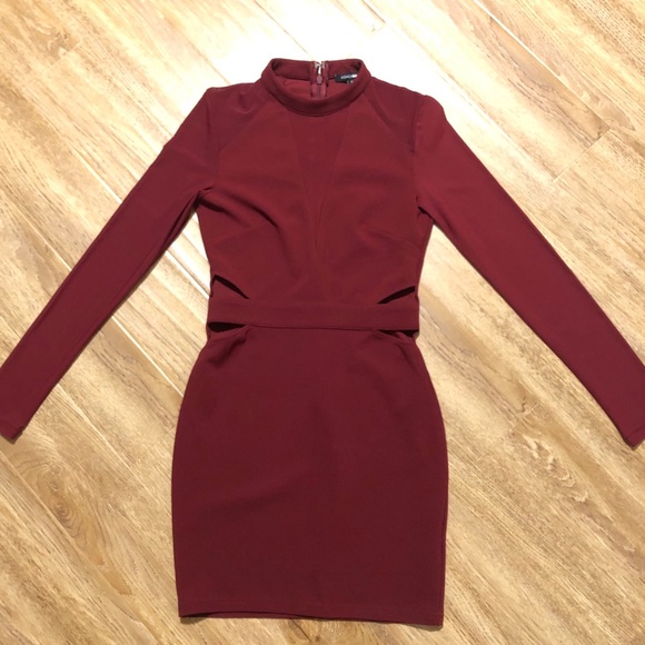Mock Neck Bodycon Dress - Picture 2 of 5
